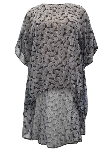 Kaftan grey black fan - kaftan-grey/black, design