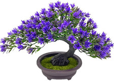 Fycooler Artificial Bonsai Tree Realistic Artificial Japanese Juniper Tree Fake 