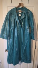 Vintage Vinyl Trench Raincoat