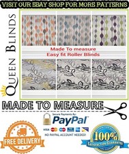 Patterned Roller Blind Made to Measure Ready to Fit Multicoloured Quality Fabric