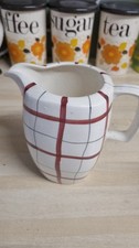 Vintage Red Striped Homeweave   Stylecraft Midwinter Water Jug
