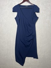 Boohoo Night Navy Wrap Dress