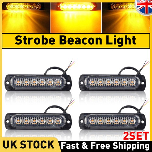 Amber flash warning - 8x, strobe