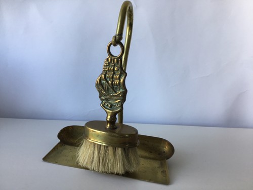 Brass crumb tray brush - brass, set