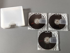 3 used 80 min MiniDiscs Maxell