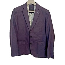 WHITE STUFF Men's 2-piece navy linen-mix suit, 40 chest/ 30 waist/ 31 inside leg