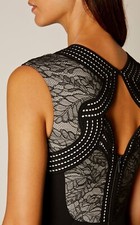 Stunning Karen Millen Lace Back Pencil Dress UK Size 10