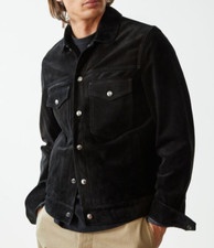 Men Black Pure Suede Leather