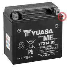 Yuasa YTX14-BS 12V 12Ah Piaggio VESPA GTS / GTV 250 2010 2011 2012
