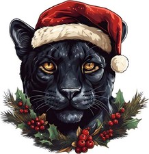 Black Christmas Panther Wall