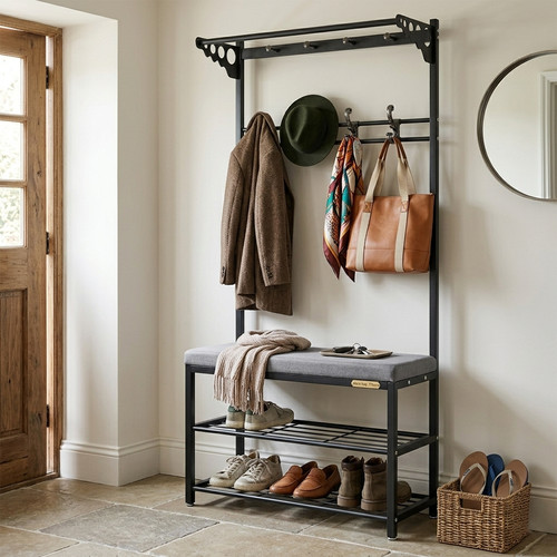 Hallway shoe bench with - bench,