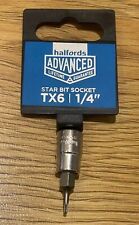 Halfords Advanced Professional Torx Star Bit Socket T6 - TX6 1/4" Drive 365775