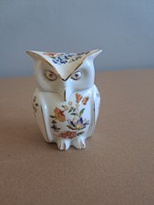 Aynsley Vintage Cottage Garden Fine Bone China Owl Trinket Box