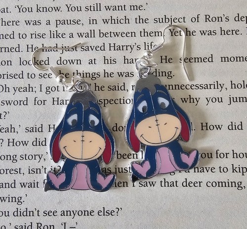 Eeyore earrings silver - earrings,