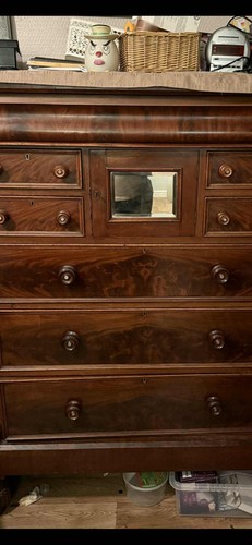Antique large mahogany chest - antique,