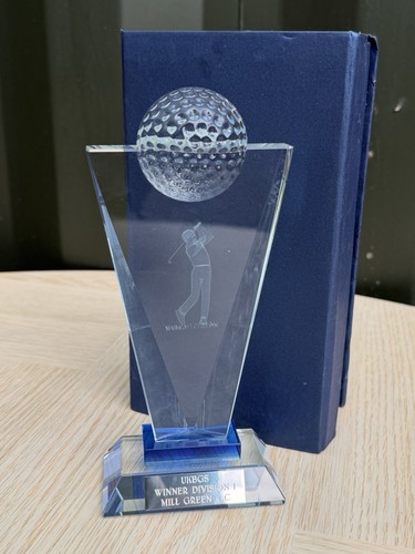 Crystal glass golf - glass, trophy