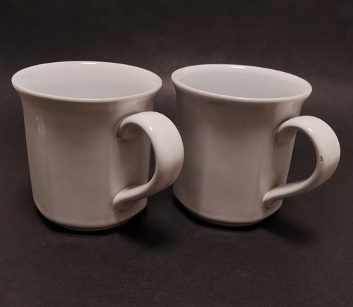 White stoneware cup - white,
