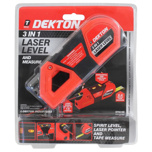 Dekton laser level with - 3-in-1,