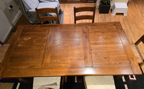 Dining table and chairs - table,
