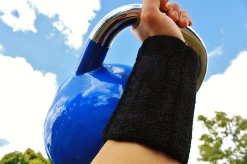 Pvc kettlebell wrist - kettlebell, guards