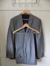mens NEXT GREY SUIT SIZE 38"R CHEST 32" WAIST 29" LEG