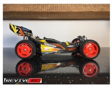 Clear custom Tamiya Top Force / Evolution Body Shell and Rear Wing by Revive RC