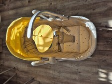 KinderKraft Unimo 5 in 1 Crib, Cradle, Bouncer seat, Cot, or Rocker (Yellow)
