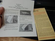 blacks tent camp camping glamping   pitching instructions 1960s canvas era frame