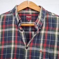 Merc Shirt Long Sleeved Blue Button Down Mod 60s M 