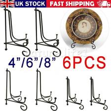 6PCS Iron Easel Classic Display Stand Bowl Plate Art Picture Photo Frame 4/6"/8"