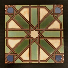 Moorish Star Pattern on Contemporary Tile