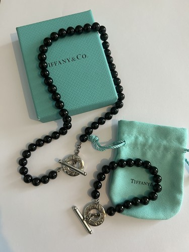 Tiffany black onyx bead - black, &