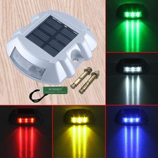 New Outdoor Aluminum Waterproof Solar Powered 6LED Driveway Road Stud UK stock