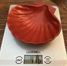 Vtg Rustic Cast Iron French Chic Red Enamel Shell Soap Dish Freestanding Heavy 