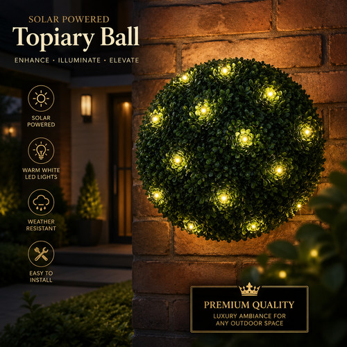 Solar powered topiary - solar, ball