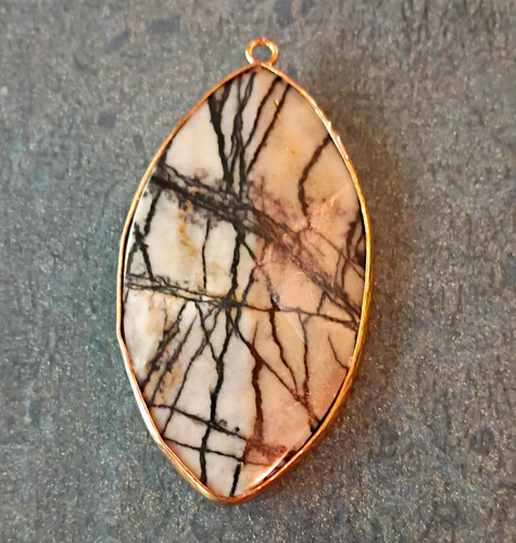 Oval cabochon stone charm - cabochon,