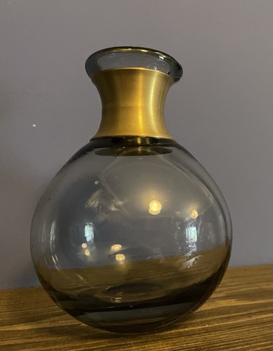 Elegant glass orb shaped - glass, vase