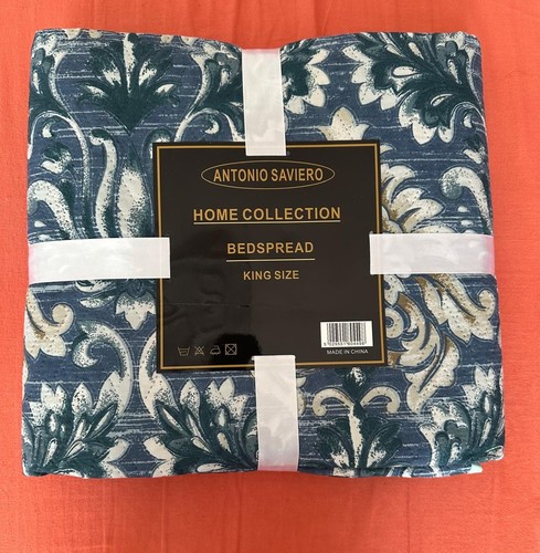 Kingsize bedspread color blue - color,