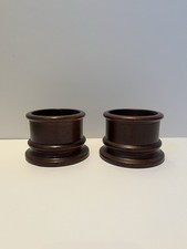 Pair Wooden Candle Holders For Pillar Candle, Rustic Cottagecore Home Decor