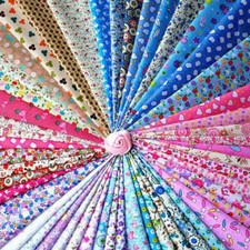 FLORAL POLY COTTON FABRIC POLYCOTTON CRAFT QUILTING DRESS COSTUME MATERIAL 44"