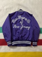 70s 80s Baton Twirling Majorette Jersey NJ Jacket Youth Small S Chain Stitch XS