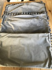 good home 3 modern soft suede zip tassel ball cushion covers 50x32cm 49x30cm