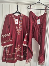 Khaadi Red Embroidered Kurata