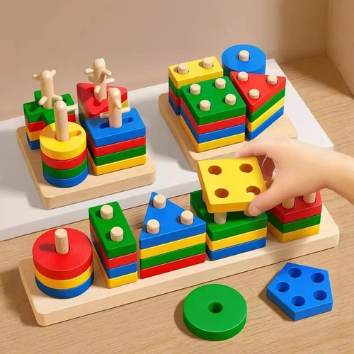 Montessori toy wooden - toy, building