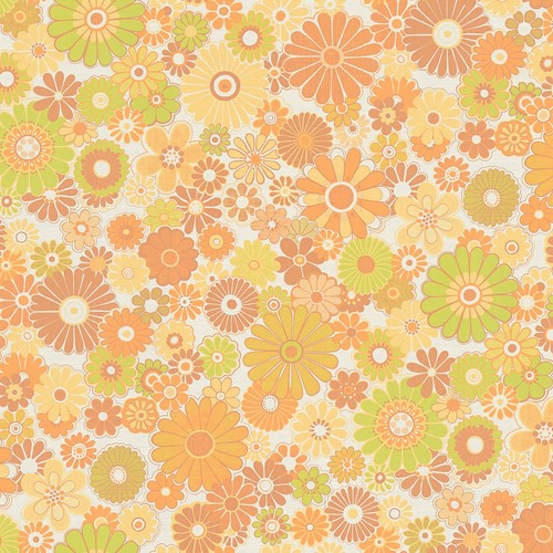 Retro daisy cluster - retro,