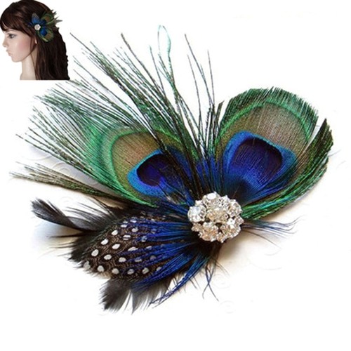 Feather flapper hair clip - feather,