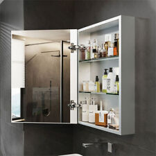 Wall-Mounted Aluminum Mirrored Medicine Cabinet Organizer Large Bathroom Mirror