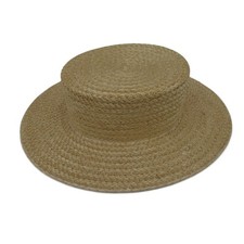 Vintage The Ridgemont Make Straw Hat Boater Summer Classic Preloved