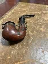 Vintage Original Bruyere Garantie Hunters / Estate Briar Wood & Brass Lid Pipe