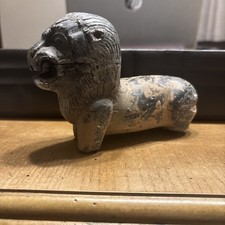 Ancient Artifact Mesopotamiann  Eastern Stone chip carved Babylon Lion 2000 bc